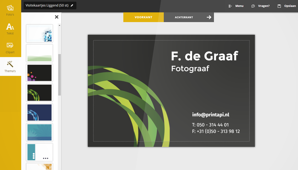 Screenshot thema's
